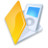 文件夹的iPod黄色 Folder ipod yellow